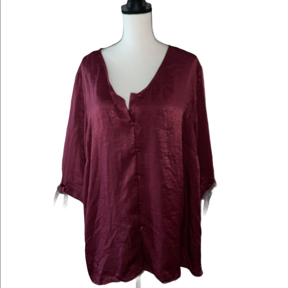 Burgundy blouse